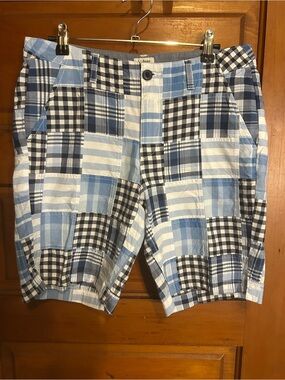 L.L. Bean Women’s Blue Patchwork Plaid Shorts